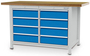 Werkbank | Kastenwerkbank 8 x Schublade B/T/H 1500x750x859 mm