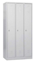Garderobenschrank, Drehriegel, 3 Abteile B/T/H 910x500x1800 mm
