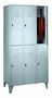 Garderobenschrank 3 Abteile, 6 F�cher, Abteilbreite 300 mm