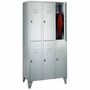 Garderobenschrank 3 Abteile, 6 F�cher, Abteilbreite 300 mm