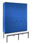 Garderobenschrank + Sitzbank, 5 Abteile, Abteilbreite 300 mm