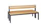 Freistehende Sitzbank, R�ckenlehne, doppelseitig, B 1500 mm