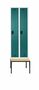 Garderobenschrank + Sitzbank, 2 Abteile, Abteilbreite 300 mm