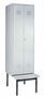 Garderobenschrank + Sitzbank, 1 Abteil, Abteilbreite 600 mm