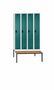 Garderobenschrank + Sitzbank, 4 Abteile, Abteilbreite 300 mm