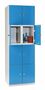 Schlie�fachschrank, 2 Abteile, 8 F�cher, Abteilbreite 300 mm