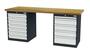 Reihenwerkbank inkl. 2 x Schubladenschrank 2000x600x860 mm