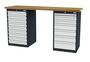 Reihenwerkbank inkl. 2 x Schubladenschrank 2000x600x1060 mm