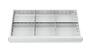 Schubladeneinsatz Metalleinteilung 800x450 mm BLH 75-200 mm 