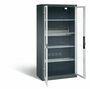 C+P Akku-Ladeschrank f�r 5 E-Werkzeuge H/B/T 1950x930x500 mm Anthrazit/Lichtgrau