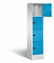 C+P Schlie�fachschrank Evolo mit Ladefunktion, 4 F�cher, H/B/T 1800x420x500 mm Lichtgrau/Lichtblau