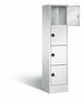 C+P Schlie�fachschrank Evolo mit Ladefunktion, 4 F�cher, H/B/T 1800x420x500 mm Lichtgrau