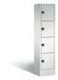 C+P Schlie�fachschrank Evolo mit Ladefunktion, 4 F�cher, H/B/T 1800x420x500 mm Lichtgrau