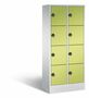C+P Schlie�fachschrank Evolo mit Ladefunktion, 8 F�cher, H/B/T 1800x810x500 mm Lichtgrau/Viridingr�n