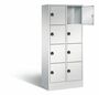 C+P Schlie�fachschrank Evolo mit Ladefunktion, 8 F�cher, H/B/T 1800x810x500 mm Lichtgrau
