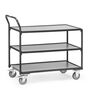 Fetra Tischwagen Grau, 3 Etagen, Tragkraft 300 kg, 1000x600 mm 
