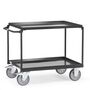Fetra Tischwagen Grau, 2 Blechwannen, Tragkraft 400 kg, 850x500 mm