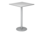 Stehtisch, 80x80 cm, eckig, Gestell Silber