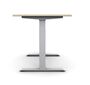 Hhenverstellbarer Schreibtisch Freiform links | Elektrisch, Breite 2166 mm, Silber