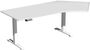 H�henverstellbarer Schreibtisch Freiform rechts | Elektrisch, Breite 2166 mm, Wei�