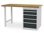 Werkbank | Reihenwerkbank 1 x Schubladenschrank 5 x Schublade B/T/H 1500x750x859 mm