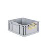 Eurobox ECO NextGen, Griffe geschlossen, farbige ColorClips, B/T/H 400x300x170 mm