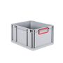 Eurobox ECO NextGen, Griffe geschlossen, farbige ColorClips, B/T/H 400x300x220 mm