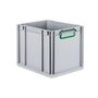 Eurobox ECO NextGen, Griffe geschlossen, farbige ColorClips, B/T/H 400x300x320 mm