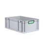 Eurobox ECO NextGen, Griffe geschlossen, farbige ColorClips, B/T/H 600x400x220 mm