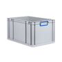 Eurobox ECO NextGen, Griffe geschlossen, farbige ColorClips, B/T/H 600x400x320 mm