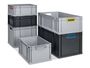 Eurobox ECO NextGen, Griffe offen, farbige ColorClips, B/T/H 400x300x320 mm