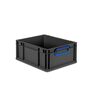 Eurobox ECO NextGen Cycle, Griffe geschlossen, farbige ColorClips, Anthrazit, B/T/H 400x300x170 mm