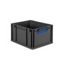 Eurobox ECO NextGen Cycle, Griffe geschlossen, farbige ColorClips, Anthrazit, B/T/H 400x300x220 mm