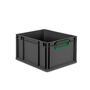 Eurobox ECO NextGen Cycle, Griffe geschlossen, farbige ColorClips, Anthrazit, B/T/H 400x300x220 mm
