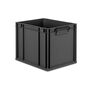 Eurobox ECO NextGen Cycle, Griffe geschlossen, farbige ColorClips, Anthrazit, B/T/H 400x300x320 mm