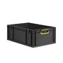 Eurobox ECO NextGen Cycle, Griffe geschlossen, farbige ColorClips, Anthrazit, B/T/H 600x400x220 mm