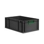 Eurobox ECO NextGen Cycle, Griffe geschlossen, farbige ColorClips, Anthrazit, B/T/H 600x400x220 mm