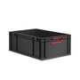 Eurobox ECO NextGen Cycle, Griffe geschlossen, farbige ColorClips, Anthrazit, B/T/H 600x400x220 mm