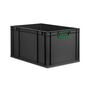Eurobox ECO NextGen Cycle, Griffe geschlossen, farbige ColorClips, Anthrazit, B/T/H 600x400x320 mm