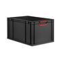 Eurobox ECO NextGen Cycle, Griffe geschlossen, farbige ColorClips, Anthrazit, B/T/H 600x400x320 mm