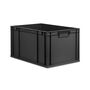 Eurobox ECO NextGen Cycle, Griffe geschlossen, farbige ColorClips, Anthrazit, B/T/H 600x400x320 mm