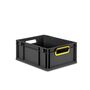 Eurobox ECO NextGen Cycle, Griffe offen, farbige ColorClips, Anthrazit, B/T/H 400x300x170 mm