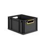Eurobox ECO NextGen Cycle, Griffe offen, farbige ColorClips, Anthrazit, B/T/H 400x300x220 mm