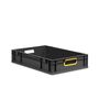 Eurobox ECO NextGen Cycle, Griffe offen, farbige ColorClips, Anthrazit, B/T/H 600x400x120 mm