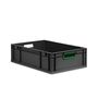 Eurobox ECO NextGen Cycle, Griffe offen, farbige ColorClips, Anthrazit, B/T/H 600x400x170 mm
