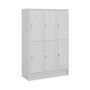 F�cherschrank mit Drehriegelverschluss, 3 Abteile, 6 F�cher, Abteilbreite 400 mm