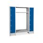 Offene Garderobe mit 2 Abteilen und 10 Schlie�f�chern, BTH 1540x500x1800 mm