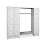 Offene Garderobe mit 3 Abteilen und 15 Schlie�f�chern, BTH 1740x500x1800 mm