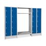Offene Garderobe mit 4 Abteilen und 20 Schlie�f�chern, BTH 2040x500x1800 mm