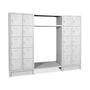 Offene Garderobe mit 4 Abteilen und 20 Schlie�f�chern, BTH 2040x500x1800 mm
